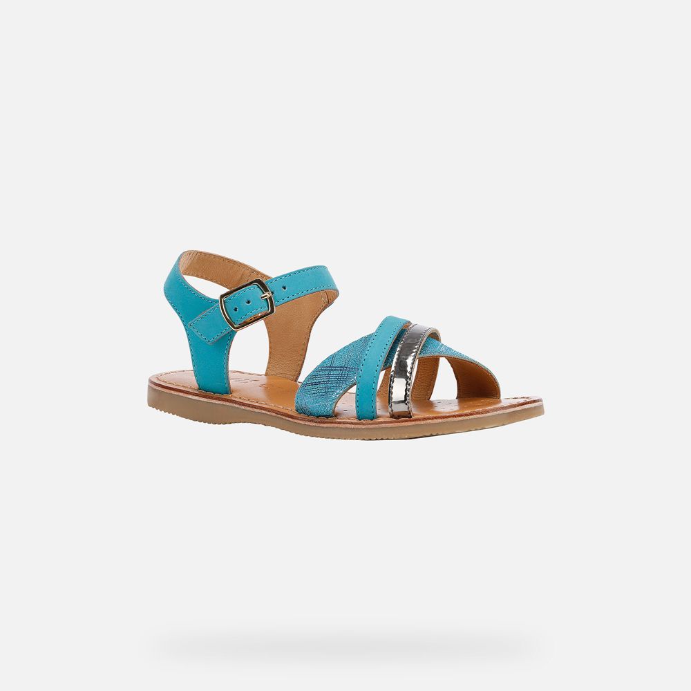 Geox Sandals Turquoise Eolie - Geox Girls Shoes - REVKWQ867